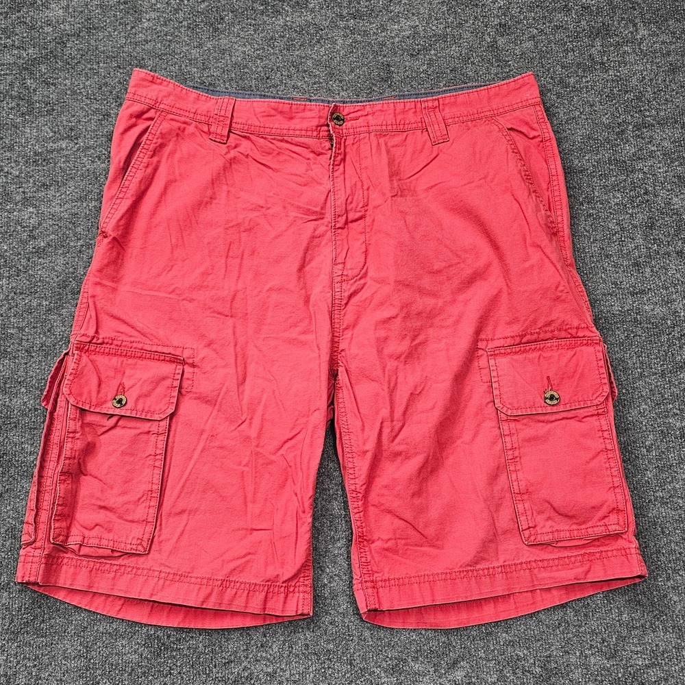 Nautica Jeans Shorts Men 40 Pink Cargo 100% Cotton Twill Hiking Casual 40x10